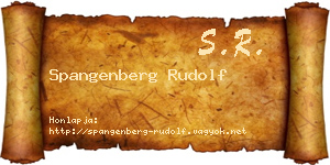 Spangenberg Rudolf névjegykártya