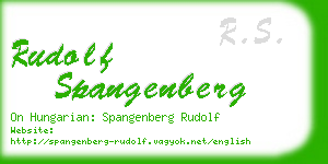 rudolf spangenberg business card